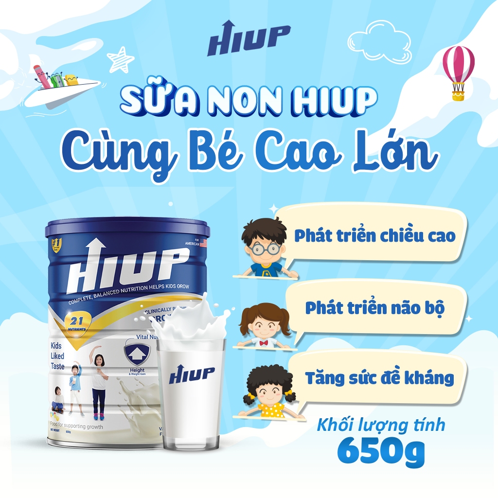 Hiup có thành phần sữa non rất tốt cho bé