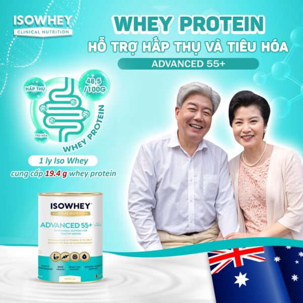 Isowhey advanced 55+ nhập khẩu từ Úc