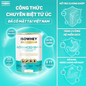 Isowhey advanced 55+ nhập khẩu từ Úc