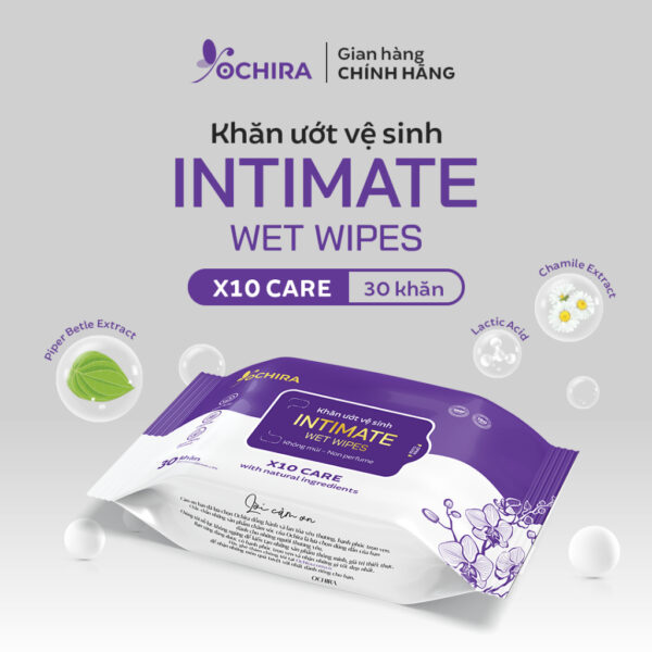 Khăn ướt vệ sinh vùng kín Khăn ướt vệ sinh vùng kín Ochira Intimate Wet Wipes