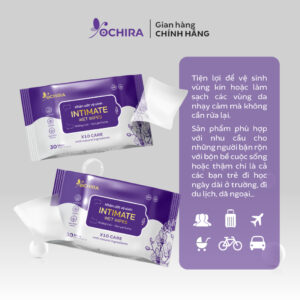 Khăn ướt vệ sinh vùng kín Khăn ướt vệ sinh vùng kín Ochira Intimate Wet Wipes