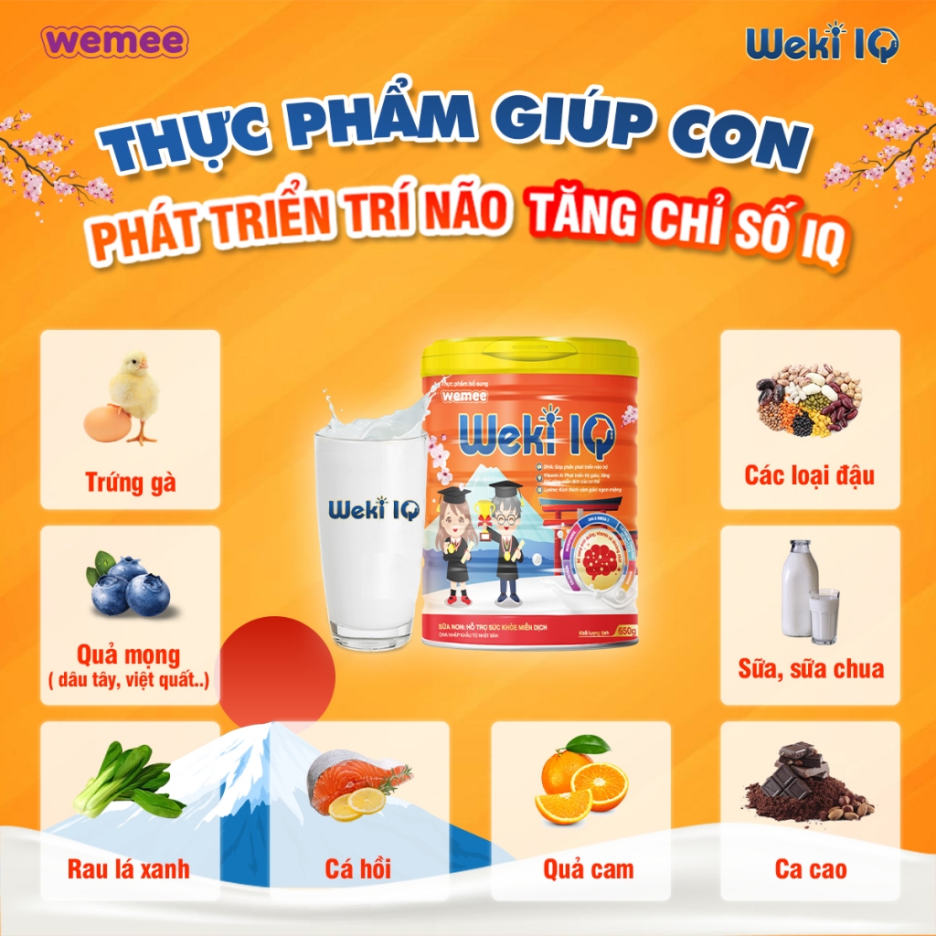 Thực phẩm dinh dưỡng hỗ trợ phát triển trí não